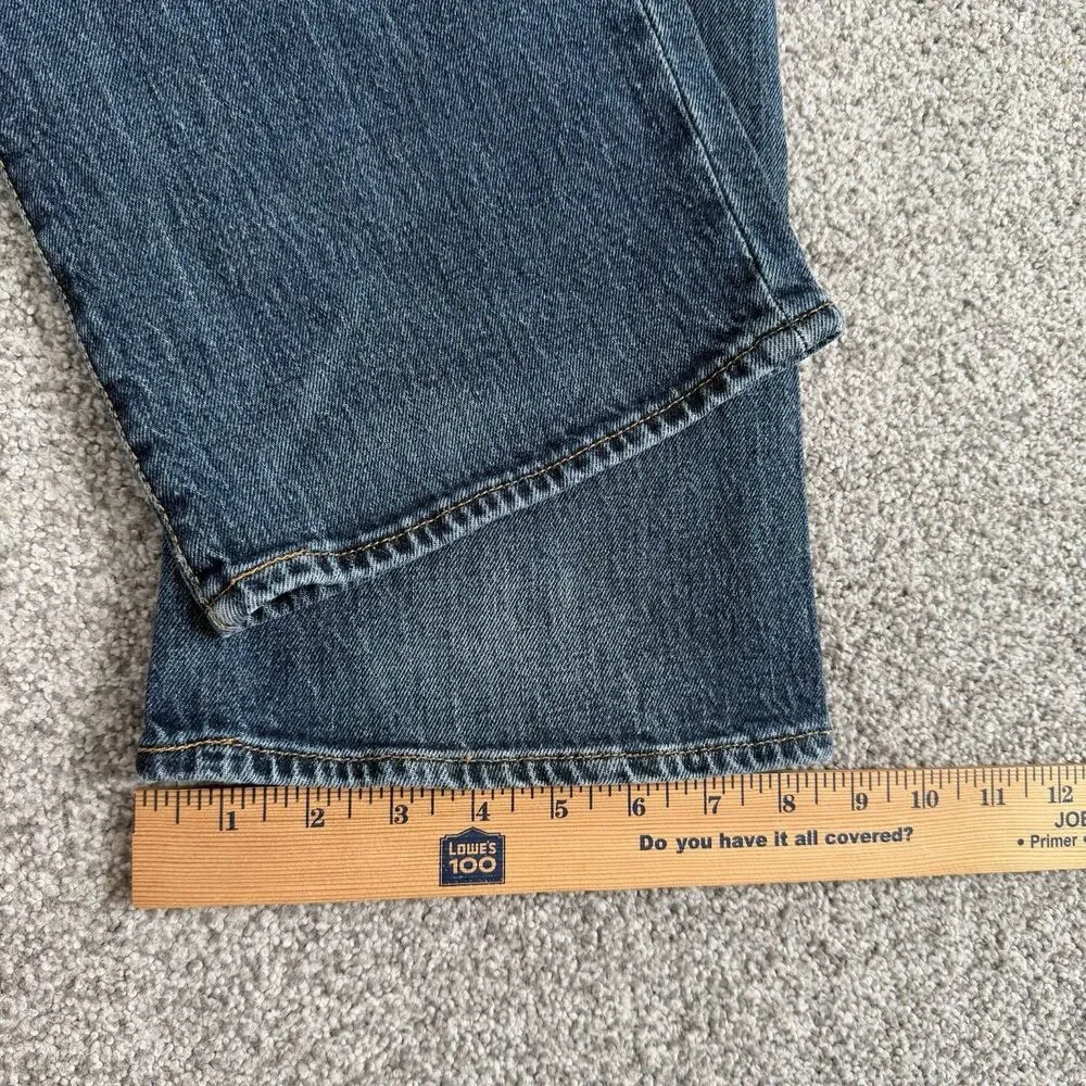 Levis 501 Original Fit Stretch Jeans Mens Blue Denim Button Fly Size 40x30